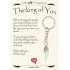 Thinking of you feather keyring