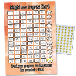 6 Stone Weight Loss Chart, A4