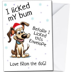 Christmas Card From The Dog For Dad Mum Funny Christmas Cards From The Dog From Son Daughter