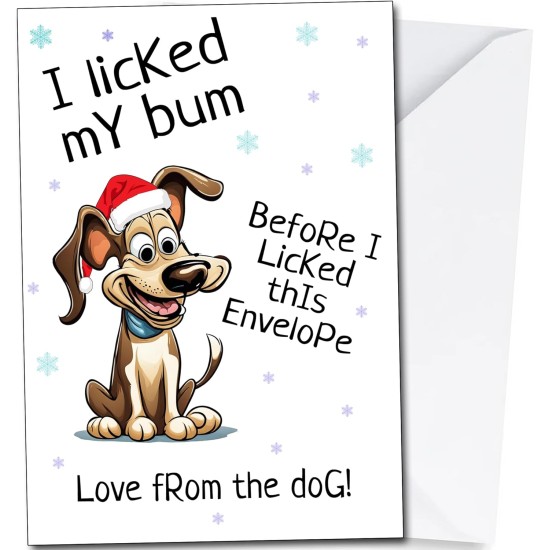 Christmas Card From The Dog For Dad Mum Funny Christmas Cards From The Dog From Son Daughter