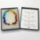 Chakra Bliss Friendship Bracelet: Vibrant Colors & Positive Energy With Inspirational Card in the Box, One Size Elastic