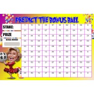 Bonus Ball Fundraising Card Scratch Cards, A4 Size, Lottery Game for Parties, Fayres, Pubs, Events