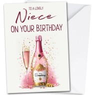 Niece Birthday Cards, Lovely Niece Card A5 Size 14.8cm x 21cm