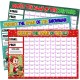 Pack of 3, 100 Names, A4 Size, Predict the Name of the Snowman, Reindeer and Elf Christmas Fundraising Scratch Card