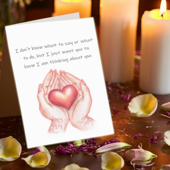 Sad Loss Deepest Sympathy Card, Thinking of You, A5 Size