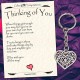 Thinking of You Gift Keyring Keepsake Keyring