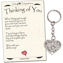 Thinking of You Gift Keyring Keepsake Keyring