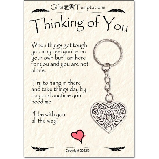 Thinking of You Gift Keyring Keepsake Keyring