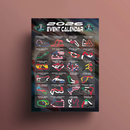 Motor Racing 2026 Calendar Gift for Formula Racing Fans Motor Racing 2026 Calendar Gift for Formula Racing Fans